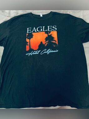 EAGLES Hotel California 2021 Tour TShirt Men’s sz 3XL XXXL song titles on back